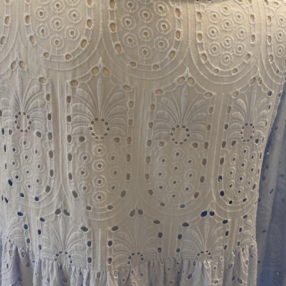 crown & ivy Light Blue Eyelet High-Low Dress - Picture 8 of 10